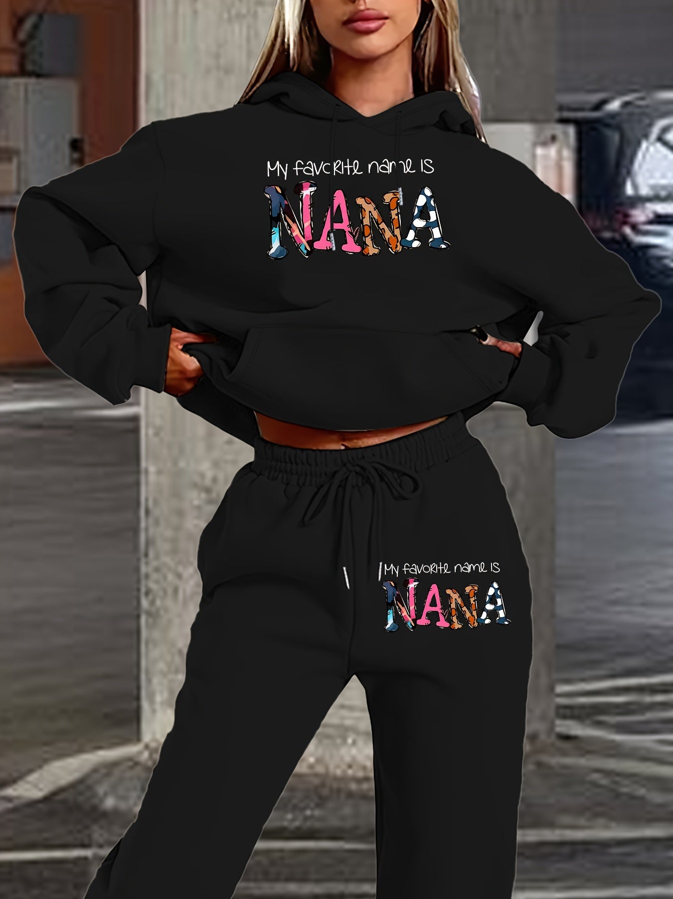 Geo-Chic Hoodie & Pants Set