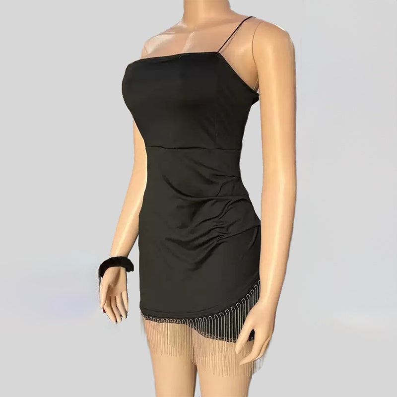 Women's Sexy Tassel Hem Bodycon Dress